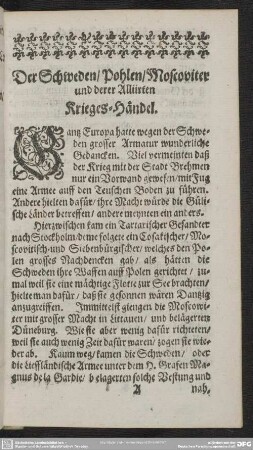 Im Königreiche Pohlen auch dessen angrentzenden Ländern von 1655. biß Septembr. 1660