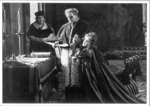 Liane Haid als Lucrezia Borgia und Albert Bassermann als Papst Alexander VI. (Rodrigo Borgia) im Stummfilm "Lucrezia Borgia" von Richard Oswald. Oswald-Film, 1922
