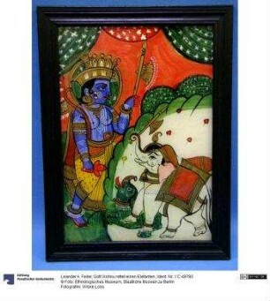 Gott Vishnu rettet einen Elefanten