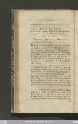 Erster Abschnitt. Von den nichtchristlichen Religionen.
