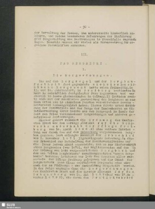 III. Das Bergrecht