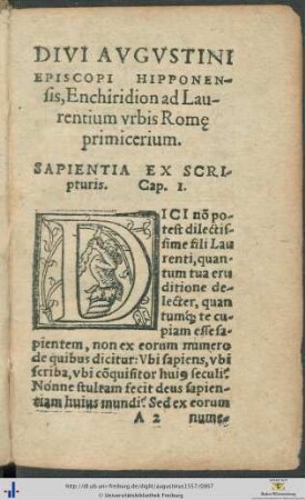 Divi Augustini Enchridion ad Laurentium
