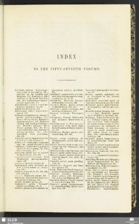 Index to the fifty-seventh volume