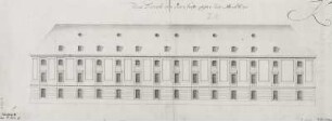Zeughaus, Neue Fassade, Aufriß : Zeughaus, Neue Fassade, Aufriß. Feder, Tusche, laviert; 236 x 642 mm. nach 1740