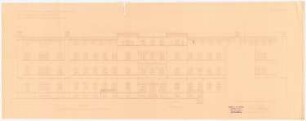 Evangelisches Diakonissenkrankenhaus Bethanien, Berlin-Kreuzberg Nordflügel des Hauptgebäudes. Umbau: Aufriss Nordansicht mit neuen Anbauten 1:100