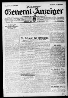 Duisburger General-Anzeiger. 1914-1935