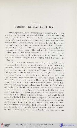 II. Teil. Historische Bedeutung der Schriften