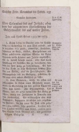 Sechster Zeitraum
