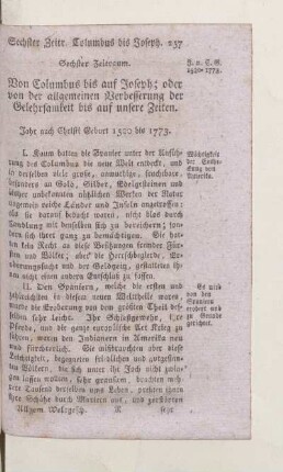 Sechster Zeitraum