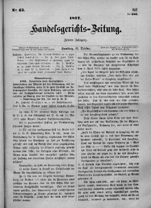 No. 43. 31. Oktober 1877