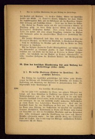 II. Von der dorischen Wanderung bis zum Anfang der Perserkriege (1104-500)