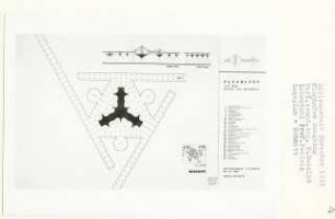 Flughafen auf der Bucht von Hongkong (Diplomarbeit bei Peter Poelzig): Lageplan 1:250000 und Schnitte
