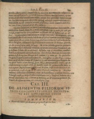 Cap. III. De Alimentis Filiorum Sive Ex Concubinatu Sive Ex Incestuoso Aut Adulterino Coitu Procreatorum.