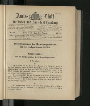 No. 23, 31. Januar 1920