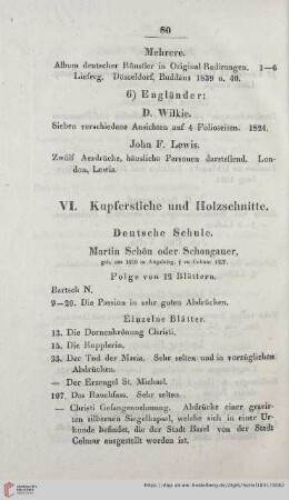 VI. Kupferstiche und Holzschnitte