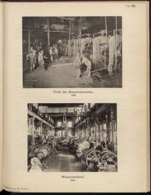 Taf. 42. Theil des Hauptwalzwerks. 1896. / Walzendreherei 1896
