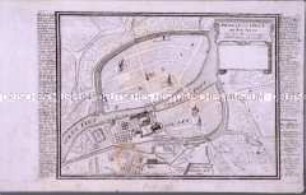 Berlin und Cölln: Berlin und Cölln an der Spree vor dero Erweiterung. Stadtplan nach Johan Gregor Memhard von 1652, erschienen in: Force d'Europe, um 1720