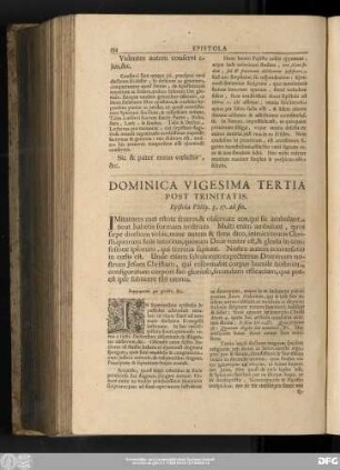 Dominica Vigesima Tertia Post Trinitatis. Epistola Philip. 3, 17. ad fin.