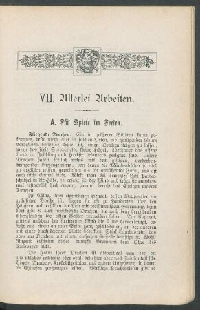 VII. Allerlei Arbeiten.