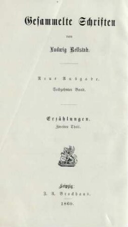 Band 16 = Erzählungen, Theil 2: Gesammelte Schriften