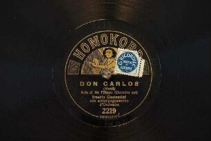 Don Carlos : aria di Re Filippo (Dormiro sol) / (Verdi)