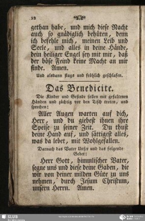 Das Benedicite / Kjydżi modlitwa