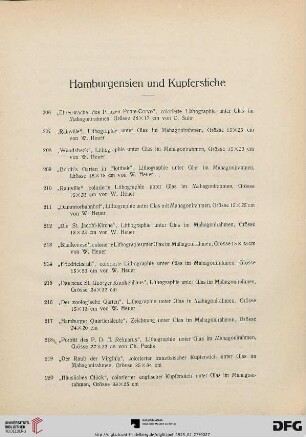 Hamburgensien und Kupferstiche (Nr. 206-220)