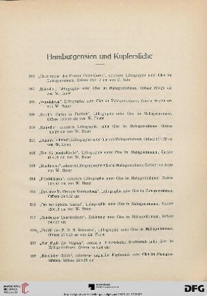 Hamburgensien und Kupferstiche (Nr. 206-220)