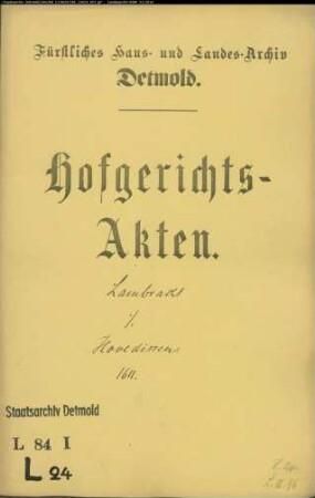 Lambracht, Bernd zu Bexterhagen gegen Kords zu Hovedissen Witwe und Erben - Schadloshaltung