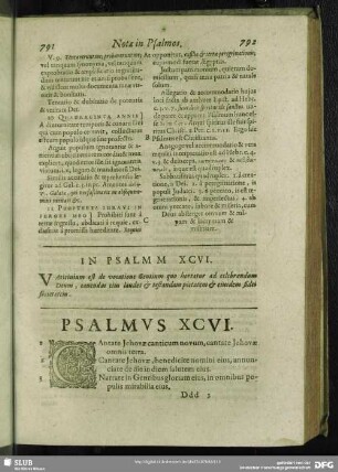 In Psalmum XCVI.[i.e. XCV.] Psalmus XCVI. [i.e. XCV.]