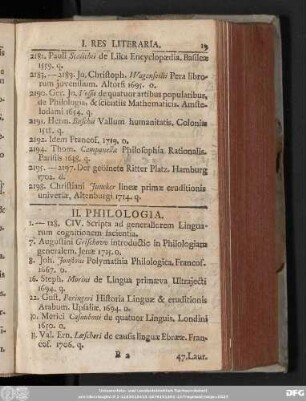 II. Philologia.