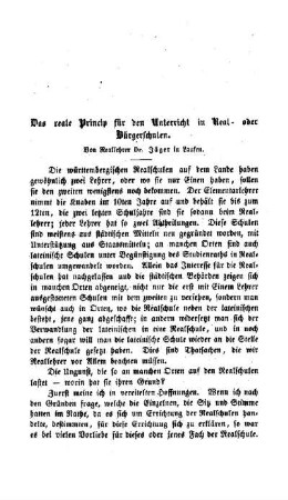 Das reale Princip für den Unterricht in Real- oder Bürgerschulen