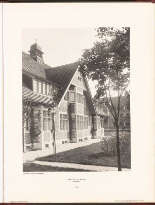 Irrenhaus, Berlin-Buch: Rückansicht Landhaus für Männer (aus: Neubauten der Stadt Berlin, Bd. VII, 1908)
