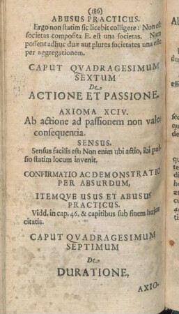 Caput Qvadragesimum Sextum De Actione Et Passione.