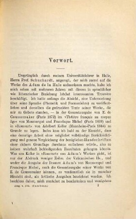 Die dem Trouvere Adam de la Hale zugeschriebenen Dramen: "Li jus du Pelerin", "Li gieus de Robin et de Marion", "Li jus Adan" : genauer Abdruck der erhaltenen Handschriften