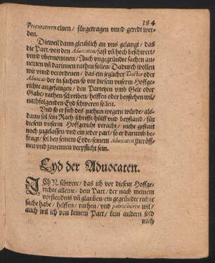 Eyd der Advocaten.