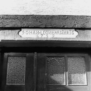 Sachteil: Inschrift am Kellerportal; Oberzent, Am Schloßberg 7
