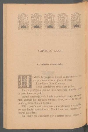Capítulo XXXIII - El tudesco enamorado.