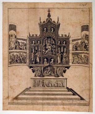 Kupferstich: Altar