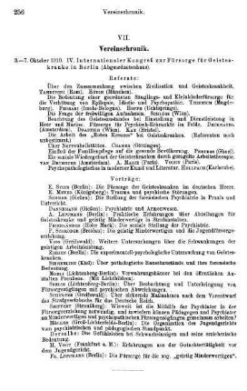 256, VII. Vereinschronik