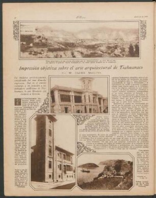 Impresión objetiva sobre el arte arquitectural de Tiahuanaco