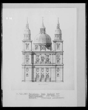 Aufriss des Doms zu Salzburg