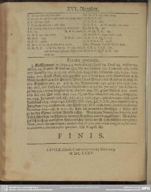 Errata potiora