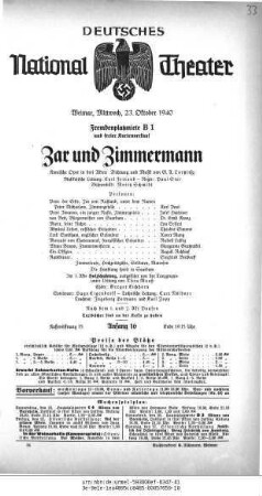 Zar und Zimmermann