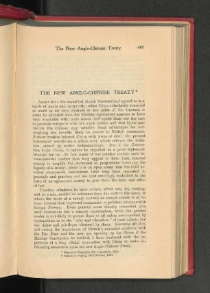 The New Anglo-Chinese Treaty.