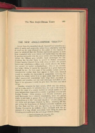 The New Anglo-Chinese Treaty.