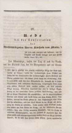 77-83 Rede bei der Consecration des Hochwürdigsten Herrn Bischofs in Mainz