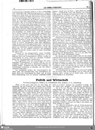 Politik und Wirtschaft