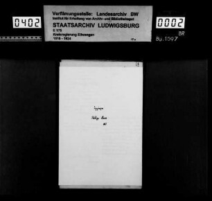 Bürgerrechtsangelegenheiten zu Iggingen