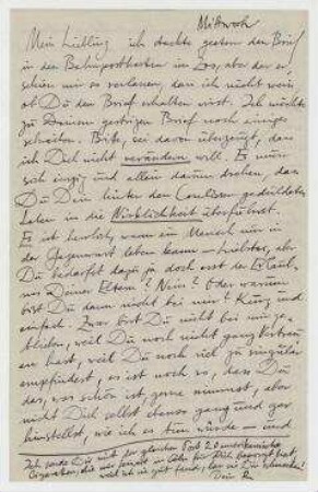 Brief von Raoul Hausmann an Hedwig Mankiewitz. [Berlin]